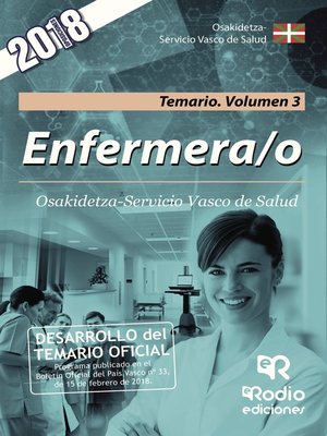 cover image of Enfermera/o. Osakidetza-Servicio Vasco de Salud. Temario. Volumen 3